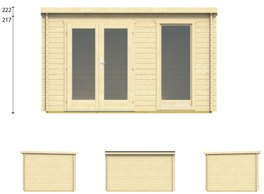 Abri de jardin a toit plat HAZEL